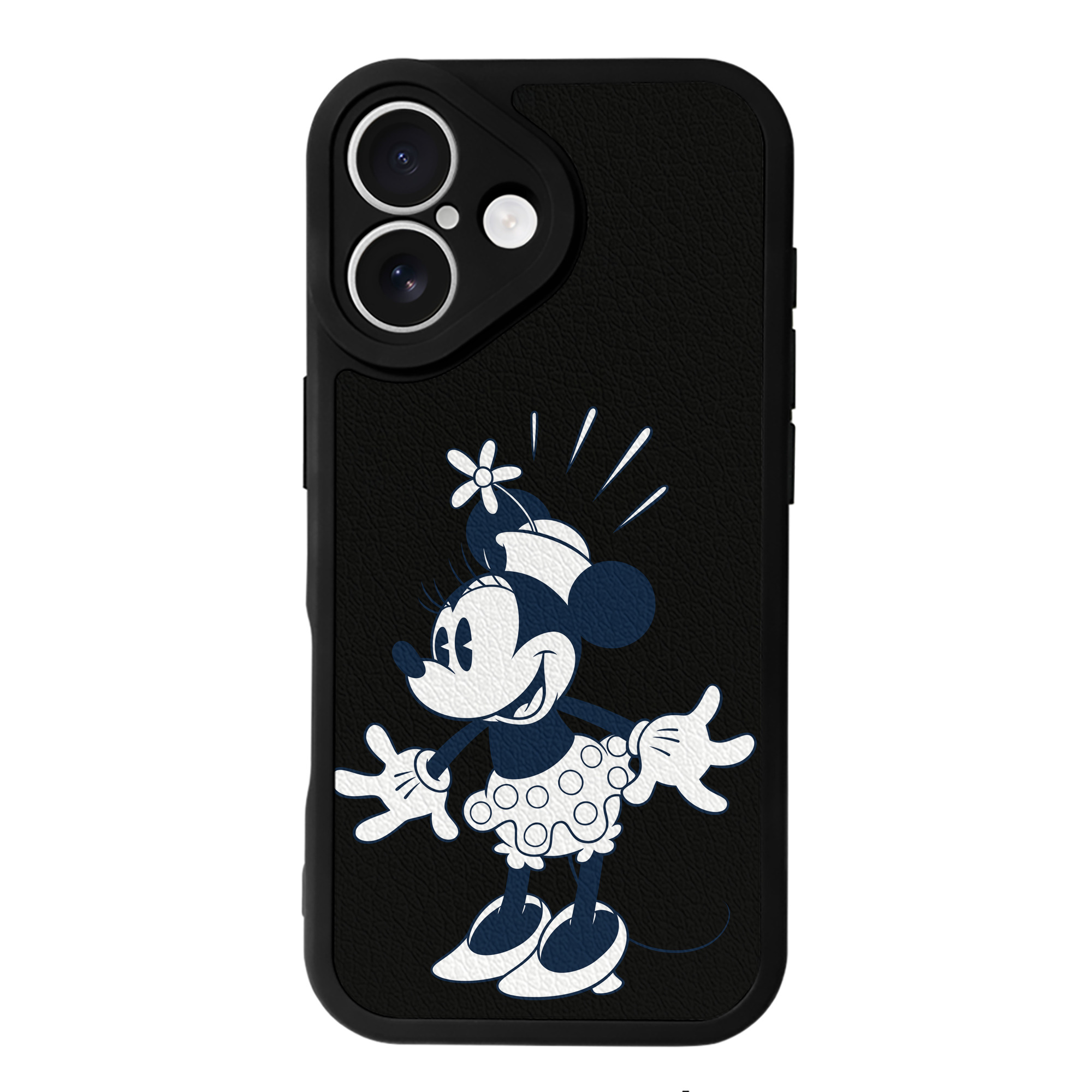 （画像用） ミッキーマウス Mickey Mouse 【iPhone 16シリーズ対応】シリコンスマホケース（レザー調） 材質：シリコン